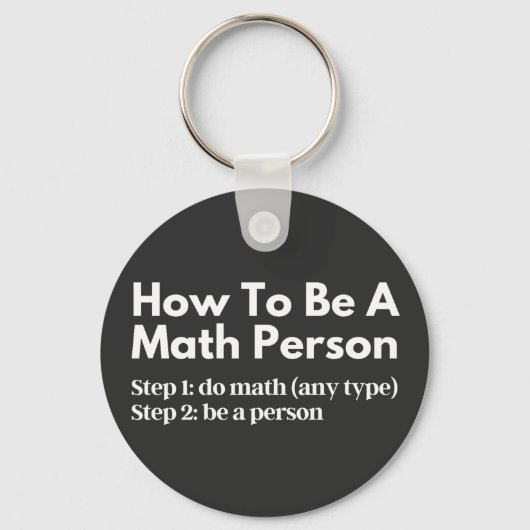 Porte-clés Comment être une personne mathématique (Recto)