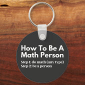 Porte-clés Comment être une personne mathématique (Recto)