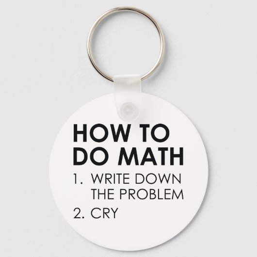 Porte-clés Comment faire maths (Recto)