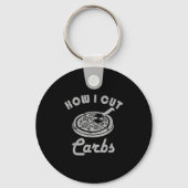 Porte-clés Comment j'ai coupé des carbes, alimentation de con (Recto)