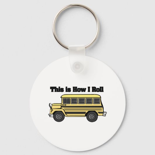 Porte-clés Comment je roule (autobus scolaire) (Recto)