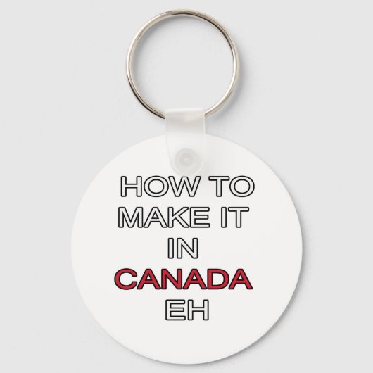 PORTE-CLÉS COMMENT LE FAIRE AU CANADA EH! (Recto)