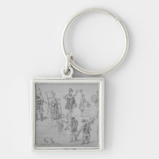 Porte-clés Commerçants de rue de Londres, 1830-40 (Devant)