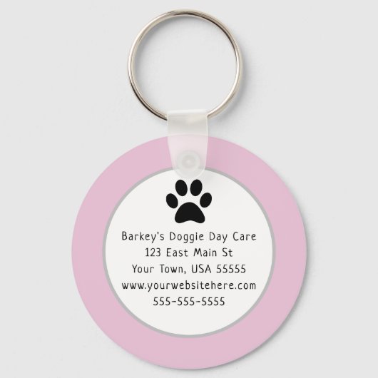 Porte-clés Commerce de marche sur chiens sur mesure (Verso)