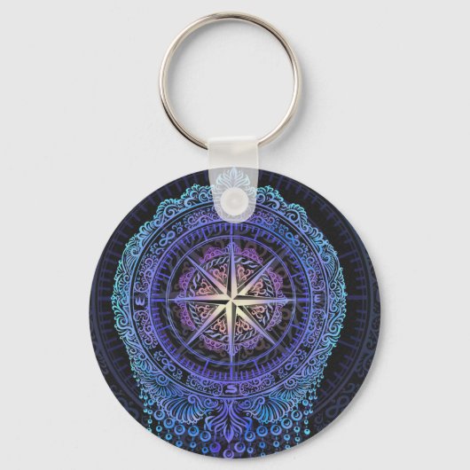 Porte-clés Compas céleste Mandala (Recto)