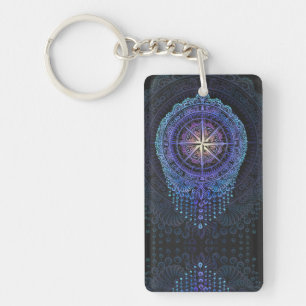 Porte-clés Compas céleste Mandala