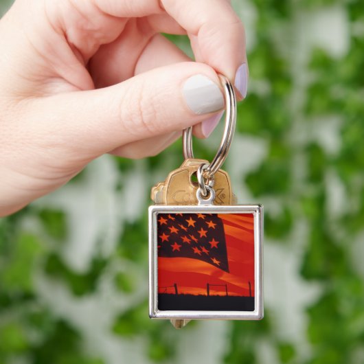 Porte-clés Composé numérique du drapeau américain (main)