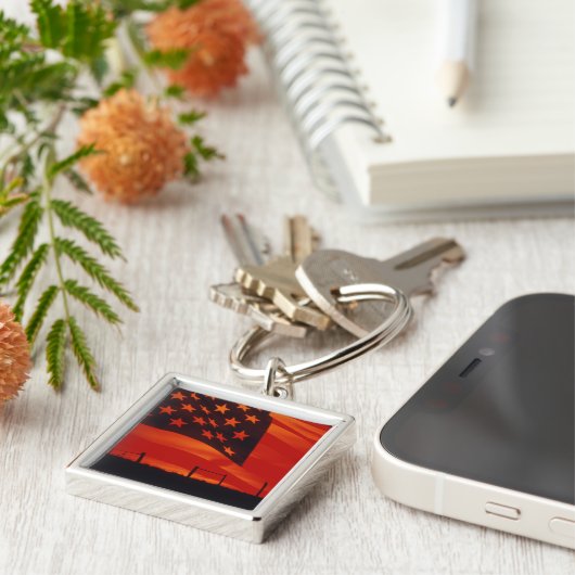 Porte-clés Composé numérique du drapeau américain (Côté)