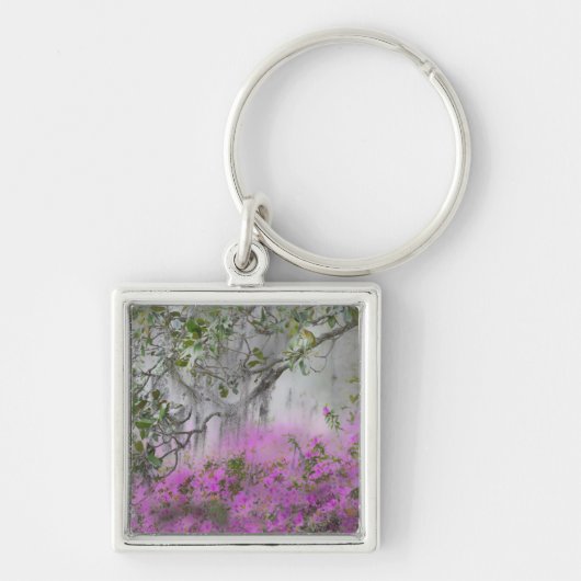 Porte-clés Composite numérique d'azalées et d'arbre magnolia (Devant)