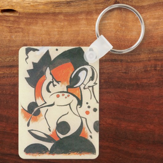 Porte-clés Composition avec deux cerfs de Franz Marc (Verso)