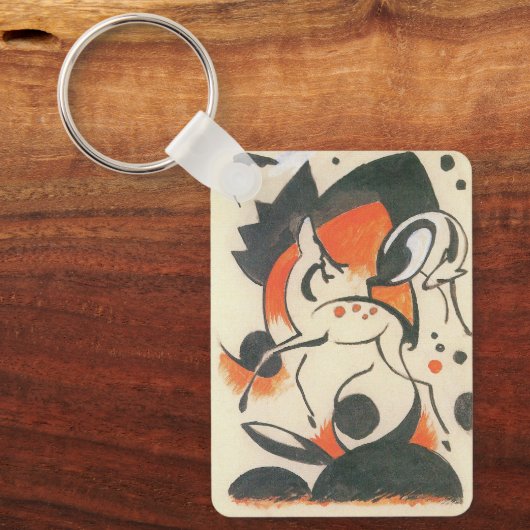 Porte-clés Composition avec deux cerfs par Franz Marc (Recto)