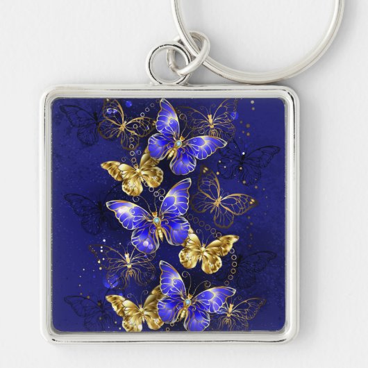 Porte-clés Composition avec papillons Sapphire (Devant)