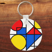 Porte-clés Composition de couleurs primaires de Mondrian (Recto)