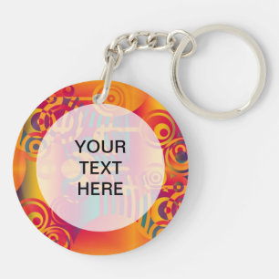 Porte-clés Composition de fond - Cercle coloré moderne