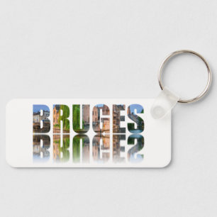 Porte-clés Composition de la photo texte de Bruges