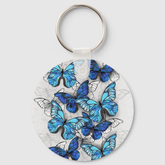 Porte-clés Composition des White and Blue Butterflies (Recto)
