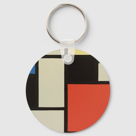 Porte-clés Composition mondrienne Art moderne de la peinture  (Recto)