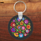 Porte-clés Composition ronde du folklore polonais (Recto)