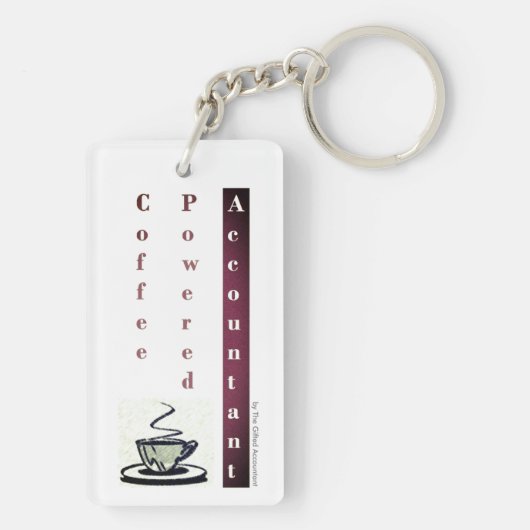 Porte-clés "Comptable à café" (Dos)