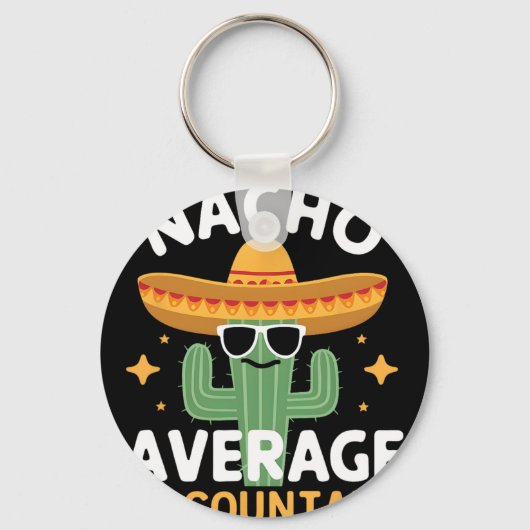 Porte-clés Comptable Moyen Nacho Drôle Cinco De Mayo Mexicain (Recto)