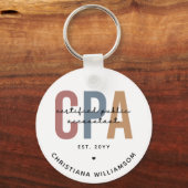Porte-clés Comptable Public Certifié CPA Retro (Verso)