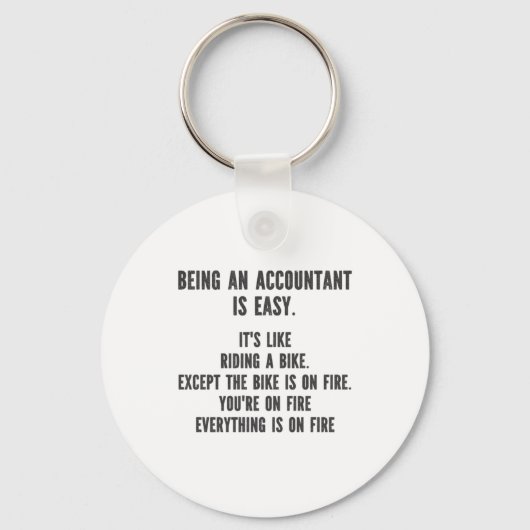 Porte-clés Comptables amusants - Être comptable est facile (Recto)