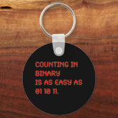 Porte-clés Comptage dans le binaire (Recto)