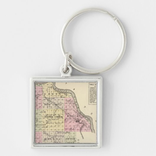 Porte-clés Comté de Dixon, Nebraska (Devant)