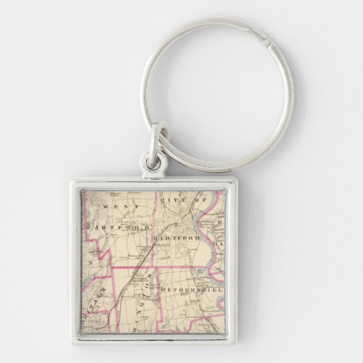 Porte-clés Comté de Hartford Connecticut (Devant)