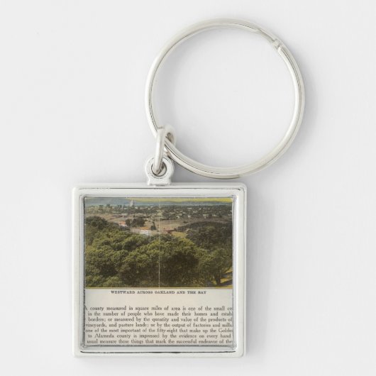 Porte-clés Comté de Verso Alameda, Oakland et la baie (Devant)