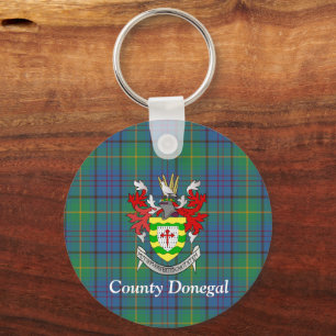 Porte-clés Comté d'Irlande Donegal Tartan Personnalisé
