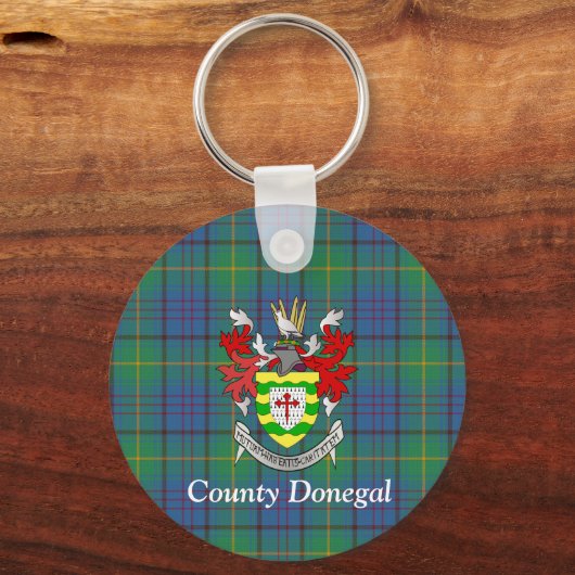 Porte-clés Comté d'Irlande Donegal Tartan Personnalisé (Verso)