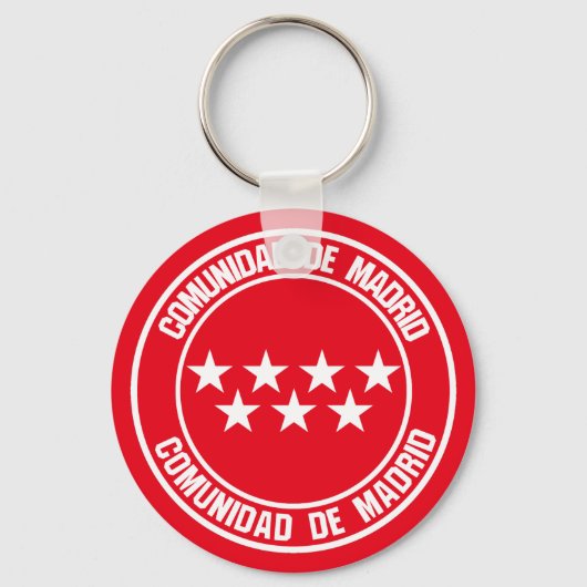 Porte-clés Comunidad de Madrid Round Emblem (Recto)