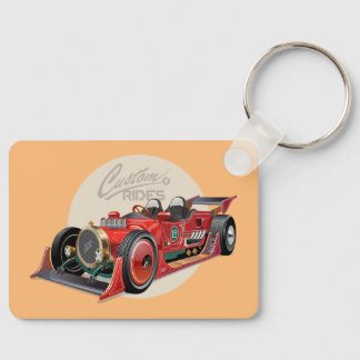Porte-clés Concept de voiture de course retro personnalisé