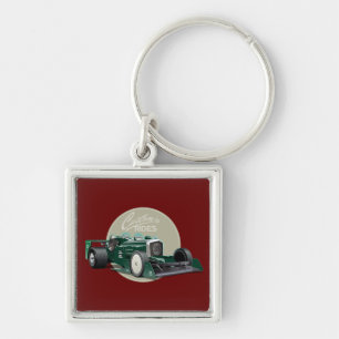 Porte-clés Concept de voiture de course retro personnalisé