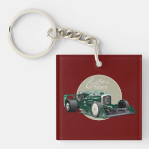 Porte-clés Concept de voiture de course retro personnalisé