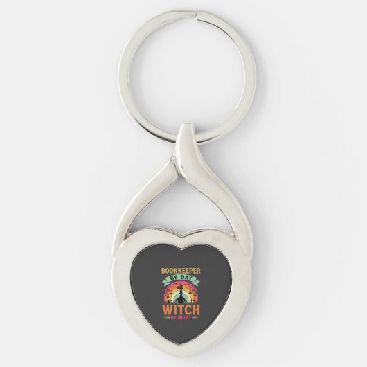 Porte-clés Concepteur de sorcière de nuit et de comptable de (Devant)