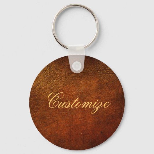 Porte-clés Concepteur en cuir authentique classique (Recto)