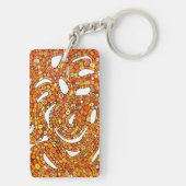 Porte-clés Conception Abstraite Couleurs Rouge Orange Jaune d (Dos)