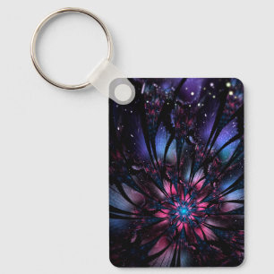 Porte-clés Conception Abstraite des fleurs fractales.