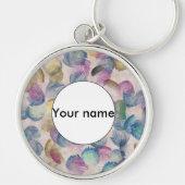 Porte-clés Conception abstraite des traits de brosse (Devant)