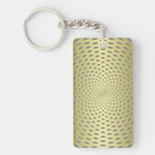 Porte-clés Conception Abstraite d'Or Moderne