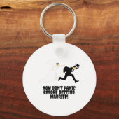 Porte-clés Conception amusante _ La mariée poursuit sa mariée (Recto)