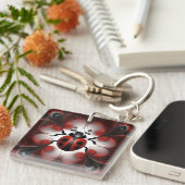 Porte-clés Conception artistique abstraite de coccinelle, (Devant Droit)