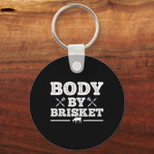 Porte-clés Conception BBQ drôle pour hommes femmes BBQ fumée (Recto)