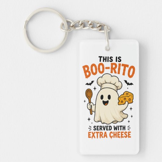 Porte-clés Conception « Boo-Rito servi avec fromage supplémen (Devant)