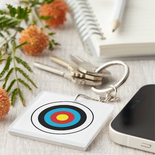 Porte-clés Conception cible Bullseye (Devant Droit)
