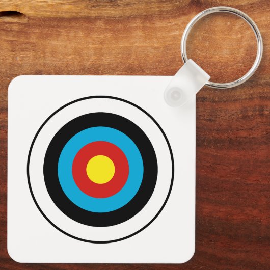 Porte-clés Conception cible Bullseye (Verso)