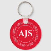 Porte-clés Conception circulaire avec Initiales Monogrammes (Recto)