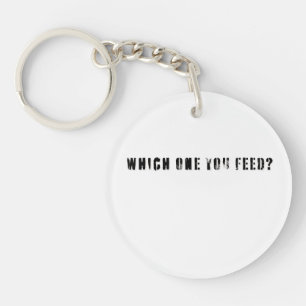 Porte-clés Conception commerciale   Loup noir   2 côté